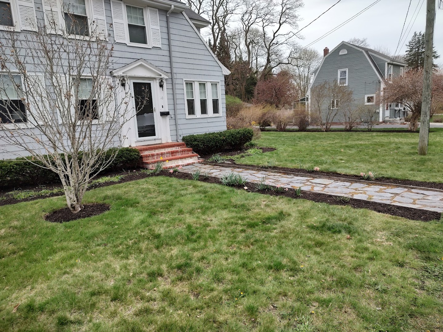 Front walkway & spring planting